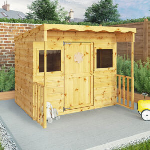 5'9 x 3'10 Mercia Pent Kids Wooden Playhouse (1.76m x 1.17m)